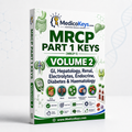 Premium updated visual color-coded MRCP Part 1 Keys Volume 2 covering gastroenterology, hepatology, renal medicine, electrolytes, endocrinology, diabetes and haematology
