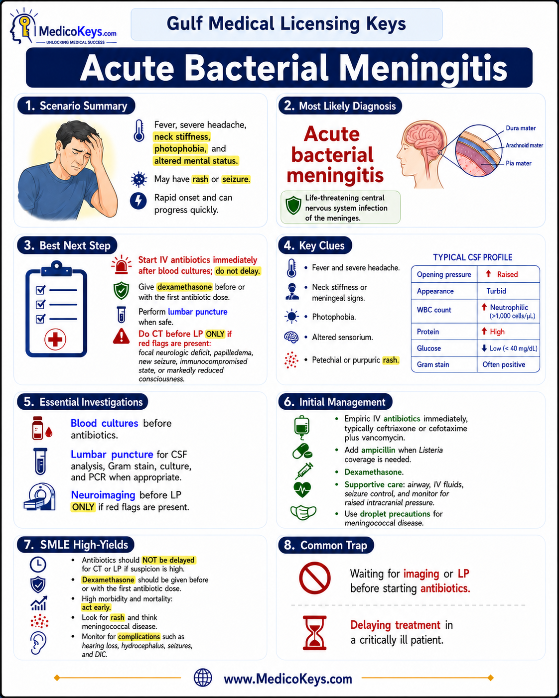 Gulf Medical Licensing Exams high-yield visual and color-coded free sample page 5