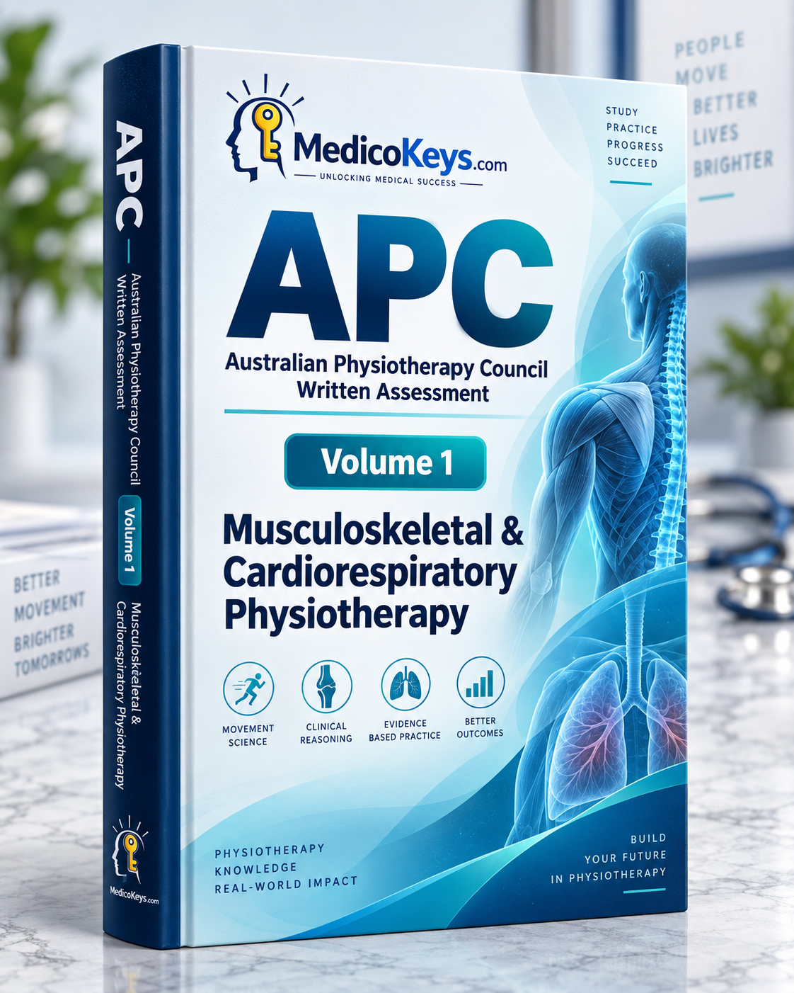 APC Written Assessment Volume 1 premium eBook for Australian Physiotherapy Council preparation covering musculoskeletal and cardiorespiratory physiotherapy