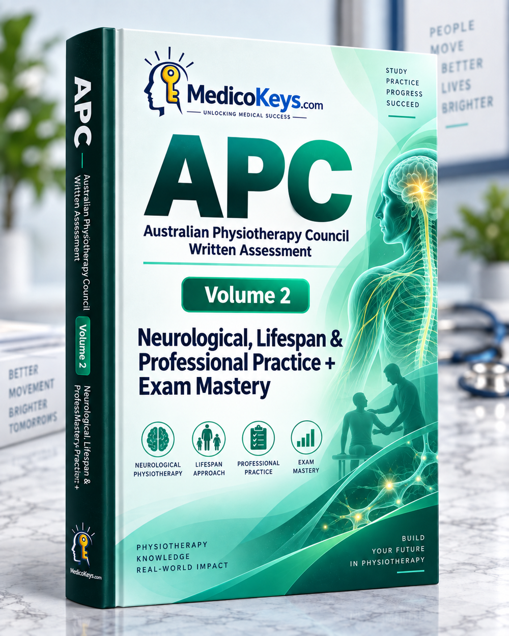 APC Written Assessment Volume 2 premium eBook for Australian Physiotherapy Council preparation covering neurological, lifespan and professional practice
