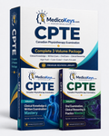 CPTE Complete 2-Volume Package premium MedicoKeys Written and Oral exam library with 600+ pages of updated high-yield color-coded CPTE preparation, original written-style practice, structured oral cases and mock circuits.