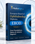MedicoKeys EBOD Volume 1 – Core Foundations, Optics and Anterior Segment, a premium updated exam-focused European Board of Ophthalmology study eBook.