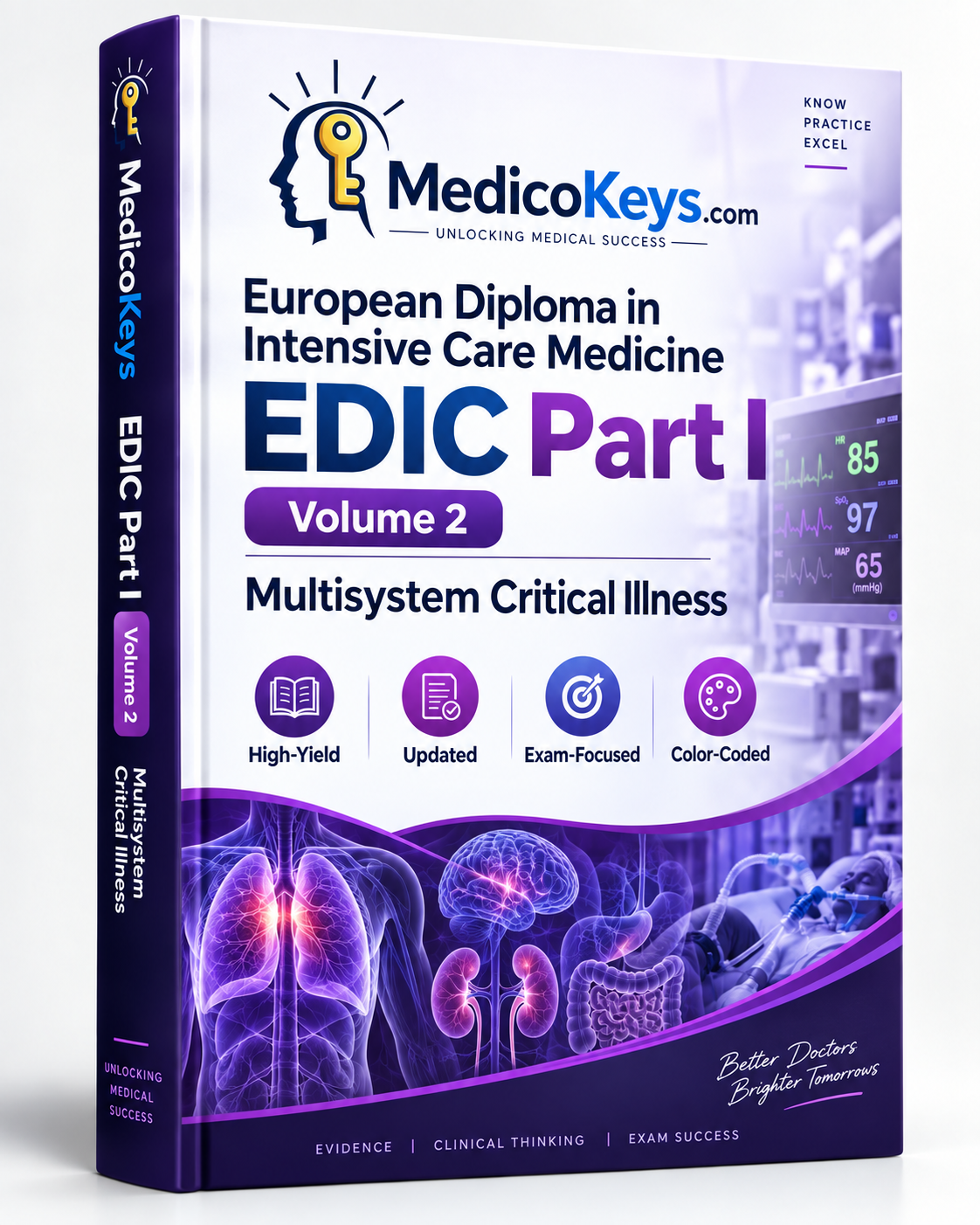 EDIC Part I Volume 2 MedicoKeys eBook – multisystem critical illness, renal, neurological and emergency ICU preparation