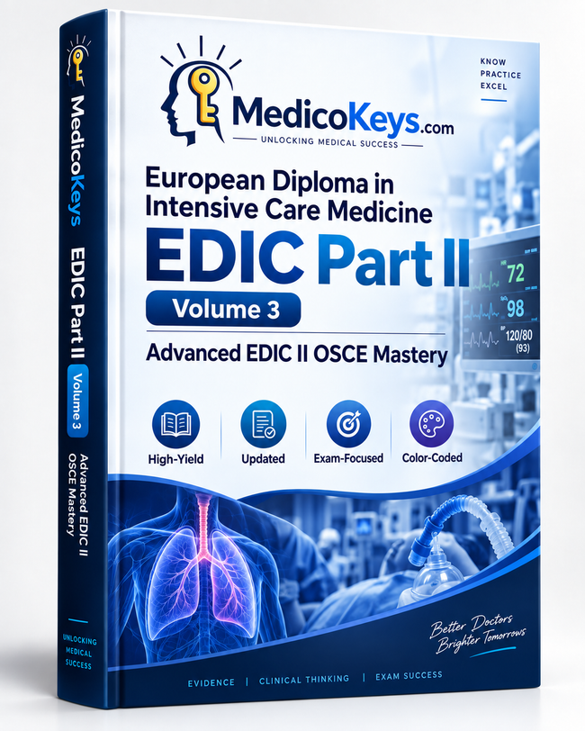 MedicoKeys EDIC Part II Volume 3 advanced OSCE mastery premium eBook cover