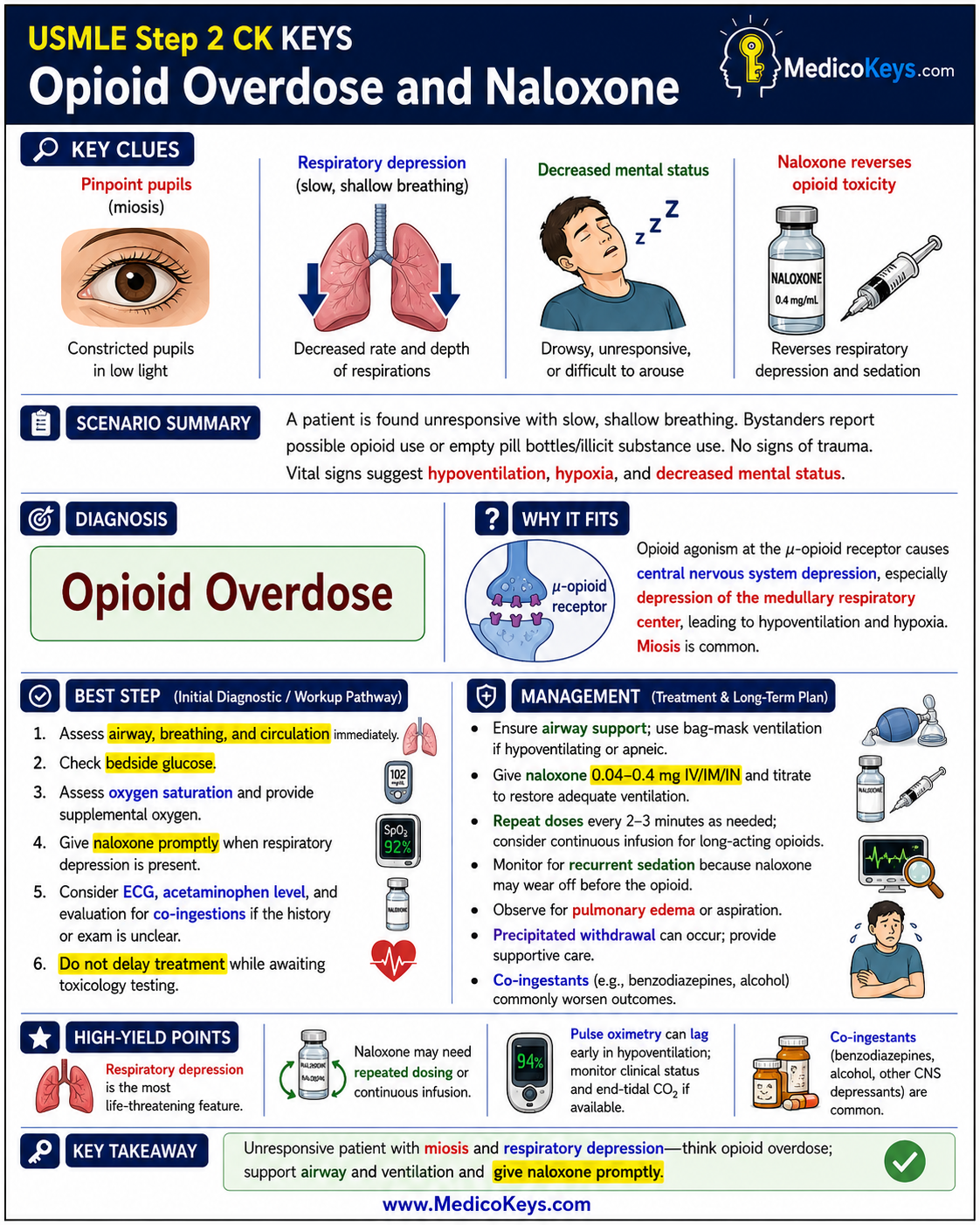 USMLE Step 2 CK free sample 15 showing premium visual color-coded clinical revision from MedicoKeys