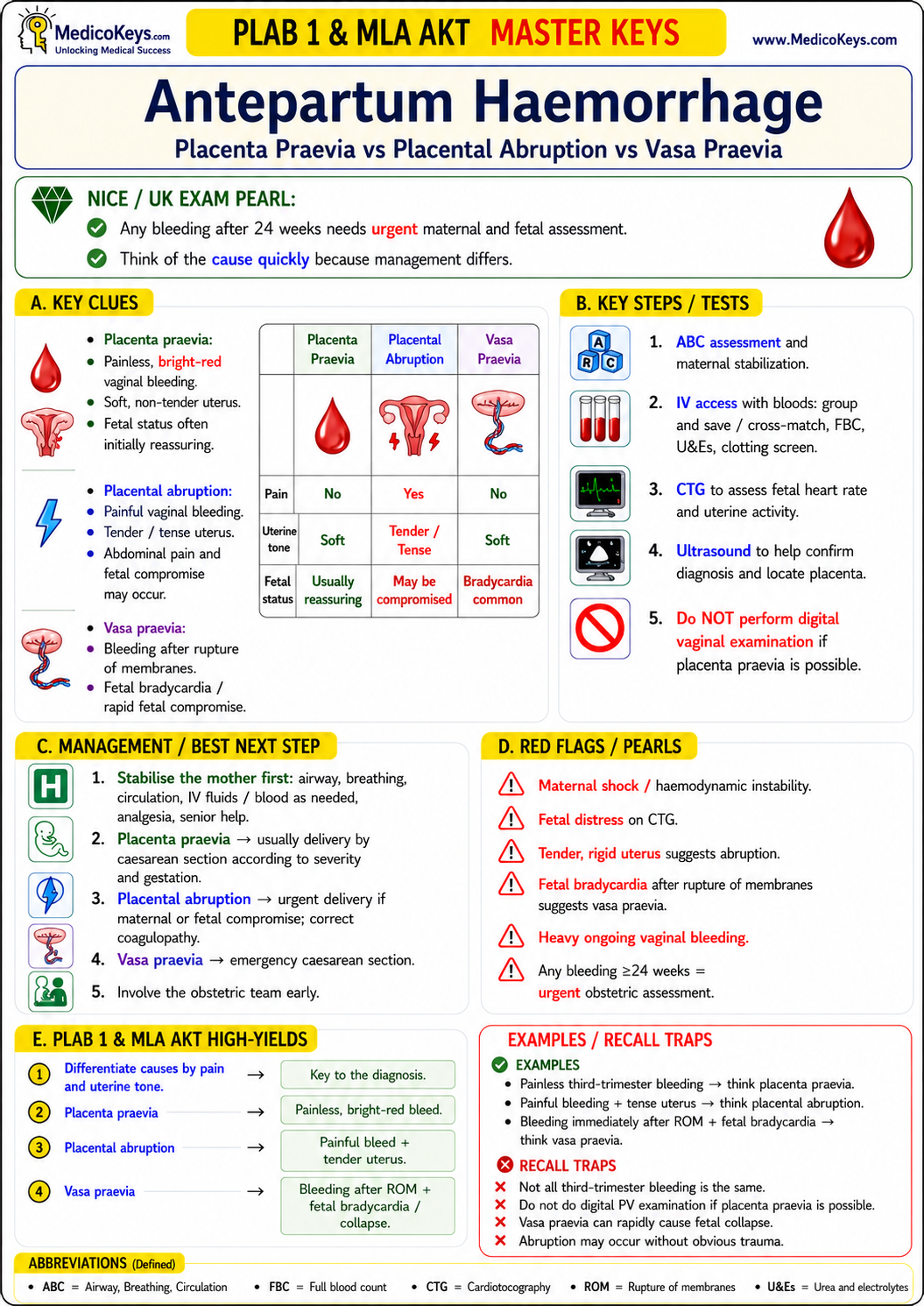 PLAB 1 and MLA AKT premium high-yield color-coded free sample page