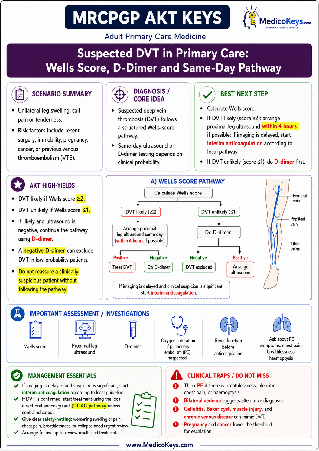 MRCGP AKT premium visual and colour-coded free sample page