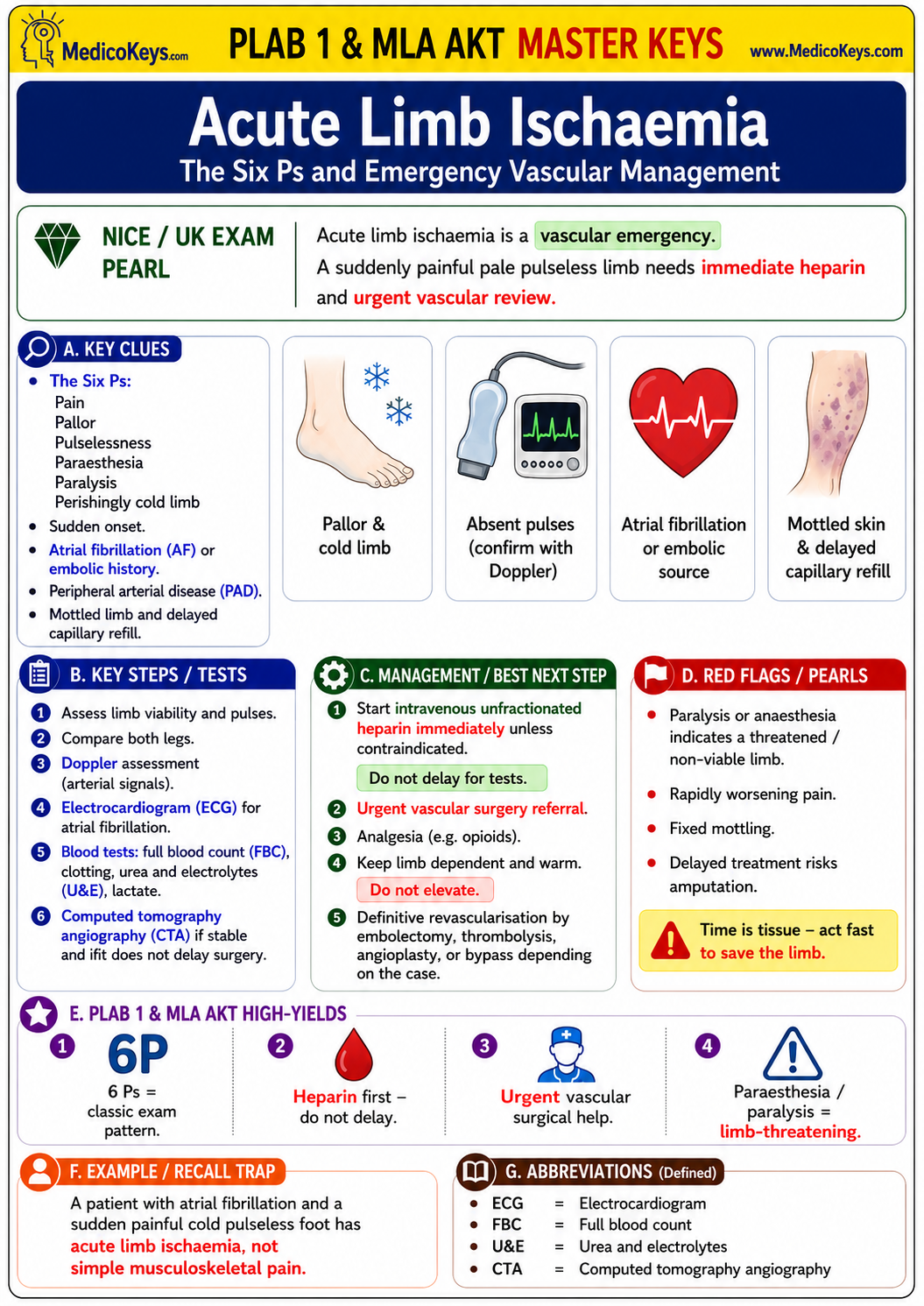 PLAB 1 and MLA AKT premium high-yield color-coded free sample page