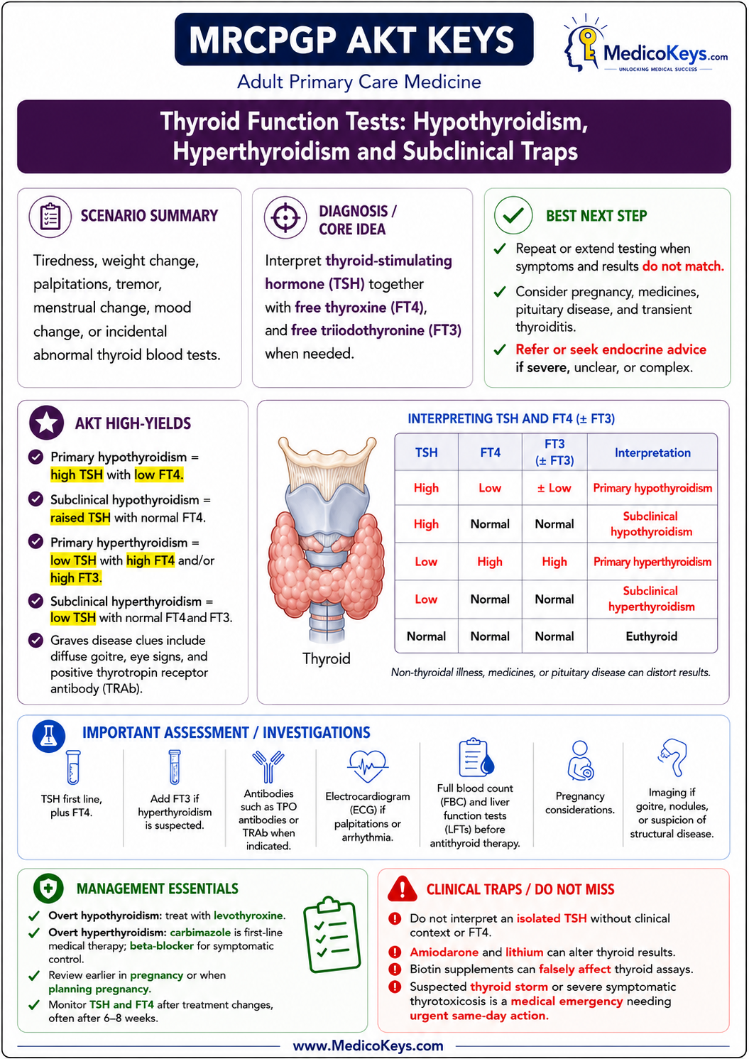 MRCGP AKT premium visual and colour-coded free sample page
