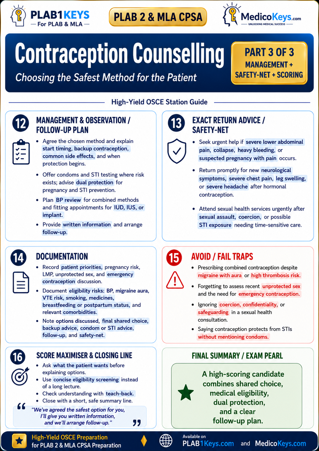 PLAB 2 and MLA CPSA high-yield colour-coded free sample page 18
