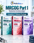 MedicoKeys MRCOG Part 1 Complete 3-Volume Package – premium updated RCOG syllabus-aligned, colour-coded exam preparation eBooks with high-yield notes, clinical science and embedded SBAs.
