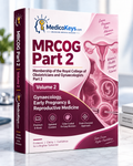 MedicoKeys MRCOG Part 2 Volume 2 premium eBook cover — updated, colour-coded Gynaecology, Early Pregnancy and Reproductive Medicine revision for the UK MRCOG examination.
