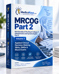 MedicoKeys MRCOG Part 2 Volume 3 premium eBook cover — Applied Clinical Decision-Making, high-yield SBAs, EMQs, clinical reasoning, examination practice and mock exams.