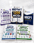 Full MRCP Part 1 exam preparation package by MedicoKeys, featuring five premium study books arranged as realistic physical books: MRCP Part 1 Keys Volume 1, Volume 2 and Volume 3, MRCP1 Rapid Review Notes, and 1200 Concept-Check MCQs with concise reasoning. Updated, high-yield, color-coded, exam-focused revision notes, MCQs and comprehensive study material covering core MRCP Part 1 clinical sciences, pharmacology, cardiology, respiratory medicine, gastroenterology, renal medicine, endocrinology, haematology