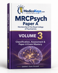 MedicoKeys MRCPsych Paper A Volume 3 Classification, Assessment and Paper A Exam Mastery premium eBook cover