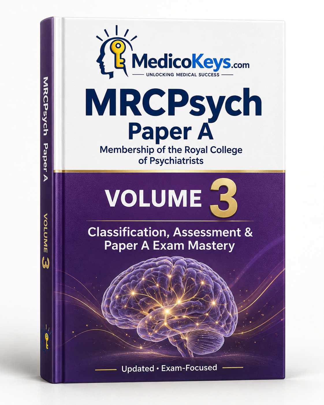 MedicoKeys MRCPsych Paper A Volume 3 Classification, Assessment and Paper A Exam Mastery premium eBook cover
