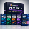 MedicoKeys MRCS Part A Complete 5-eBook Package cover with four premium core volumes and High-Yield Visual Atlas for updated, colour-coded, high-yield surgical exam preparation