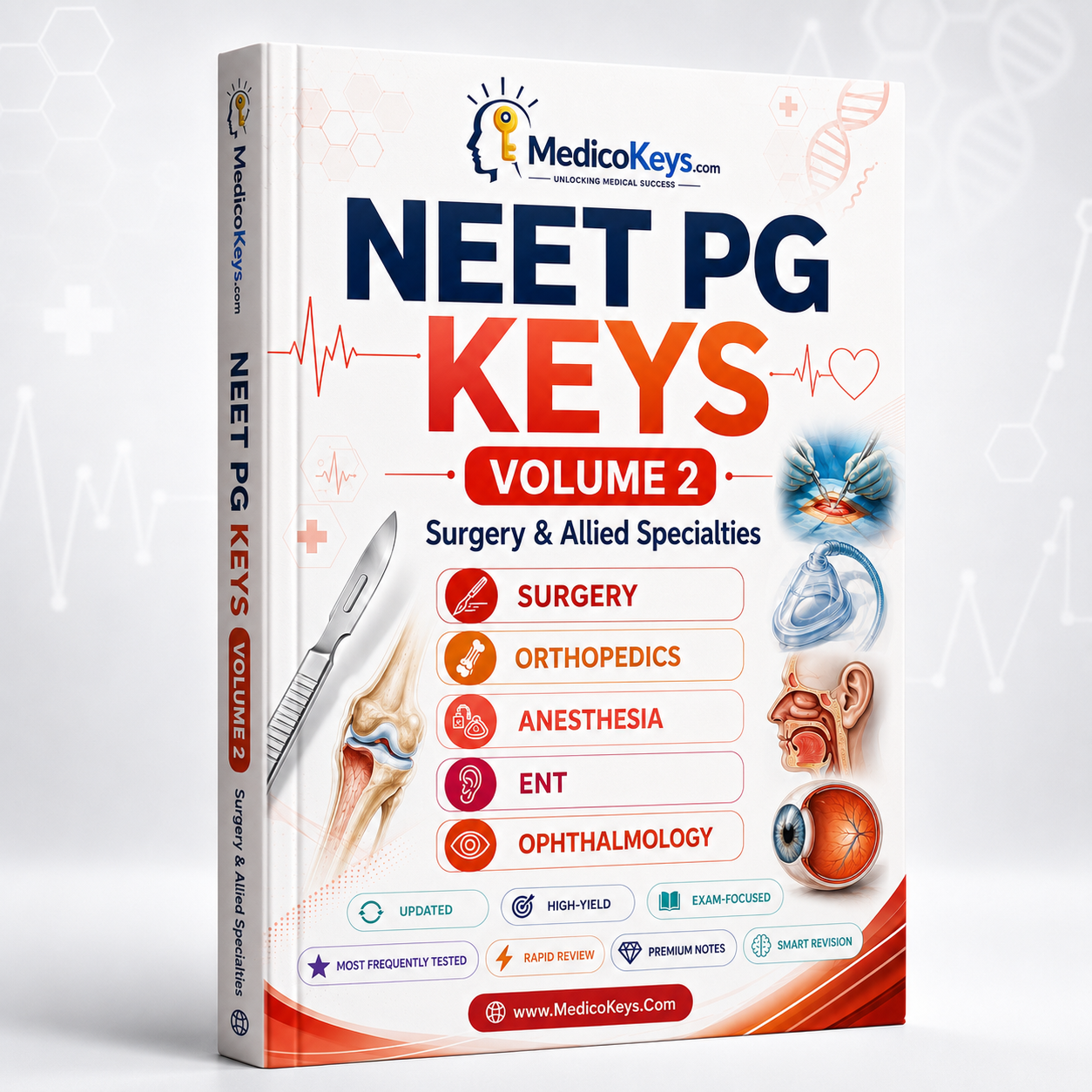 NEET PG Keys Volume 2 premium updated high-yield visual and color-coded surgery obstetrics and gynaecology revision eBook