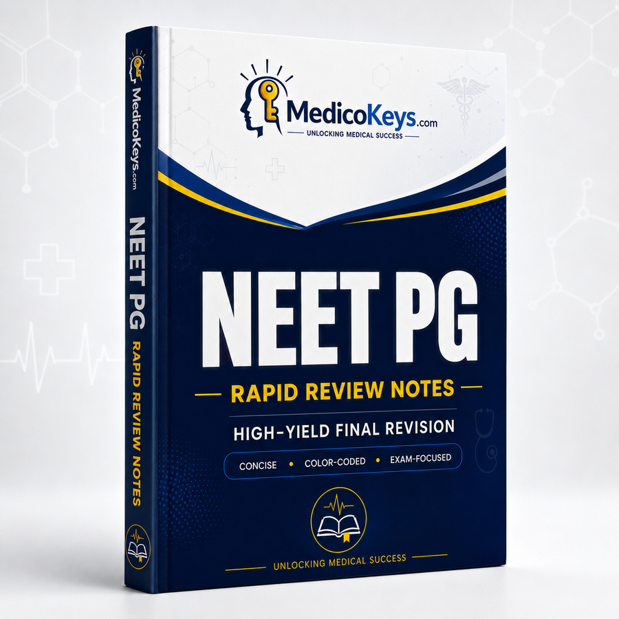 NEET PG Rapid Review premium updated high-yield color-coded eBook with 1000 medical concepts covering the complete Indian MBBS curriculum