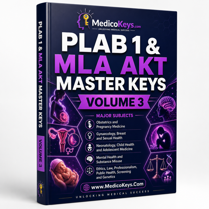 PLAB 1 & MLA AKT Master Keys — Volume 3 | Women’s Health, Child Health, Mental Health, Ethics & Public Health