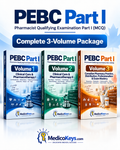 PEBC Part I Complete 3-Volume Package premium MedicoKeys eBook library for the Pharmacist Qualifying Examination Part I (MCQ)