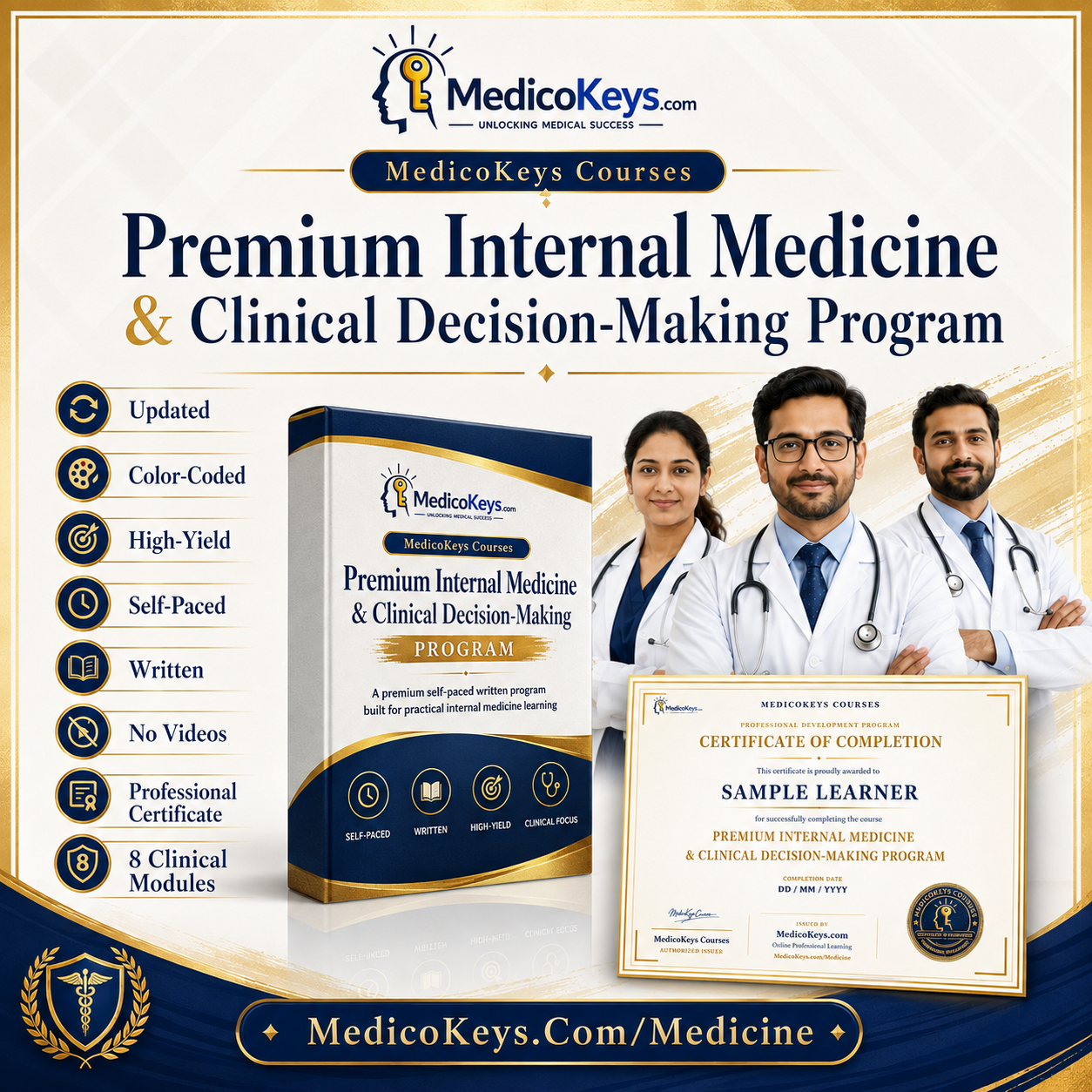 Premium Internal Medicine and Clinical Decision-Making Program by MedicoKeys