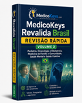 Capa do eBook Revalida Brasil Revisão Rápida Volume 2 com Pediatria, Ginecologia, Obstetrícia, Medicina de Família, Saúde Mental, Saúde Coletiva e conteúdo premium, atualizado, colorido e focado na prova