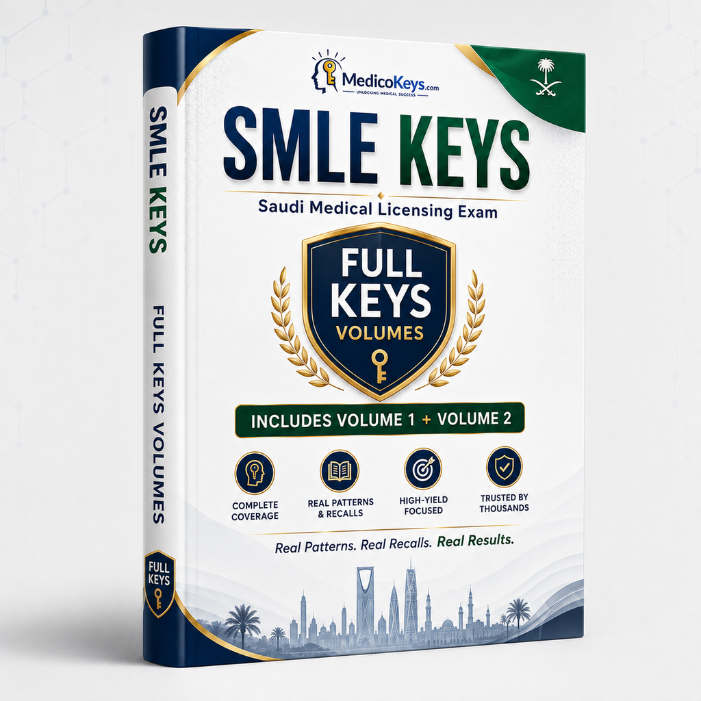 Complete SMLE Keys Collection Volumes 1 and 2 — visual, color-coded and high-yield Saudi Medical Licensure Examination eBooks