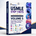 USMLE Step 1 Keys Volume 5 premium updated visual and color-coded eBook covering neurology, psychiatry, musculoskeletal medicine, dermatology and integrated review