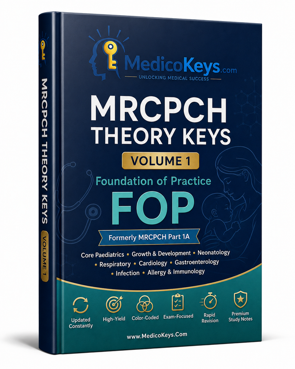 MedicoKeys MRCPCH FOP premium revision eBook for Foundation of Practice high-yield exam preparation