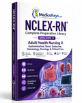 MedicoKeys NCLEX-RN Volume 3 premium Adult Health Nursing study guide covering gastrointestinal, renal, endocrine, hematology, oncology and critical care